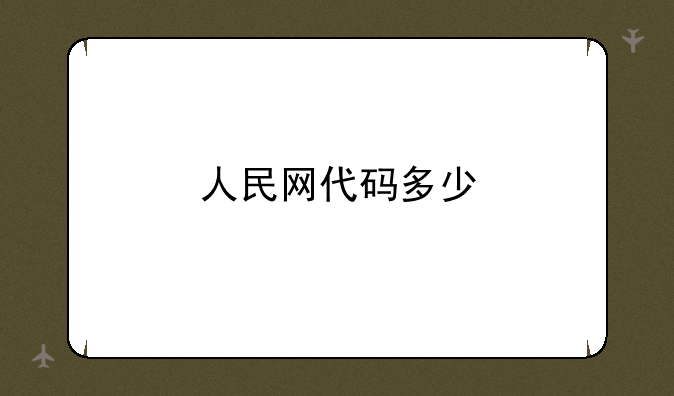 人民网代码多少