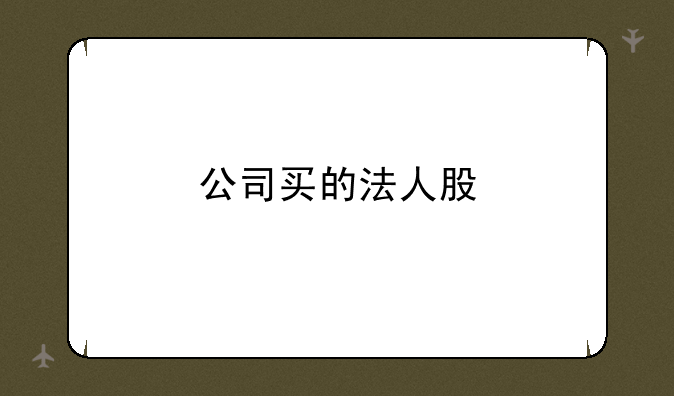 公司买的法人股