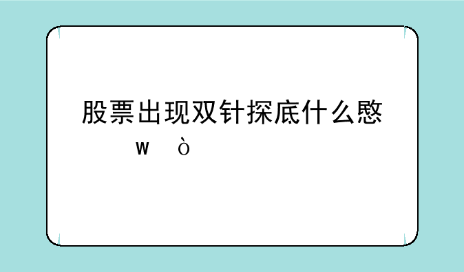 股票出现双针探底什么意思？