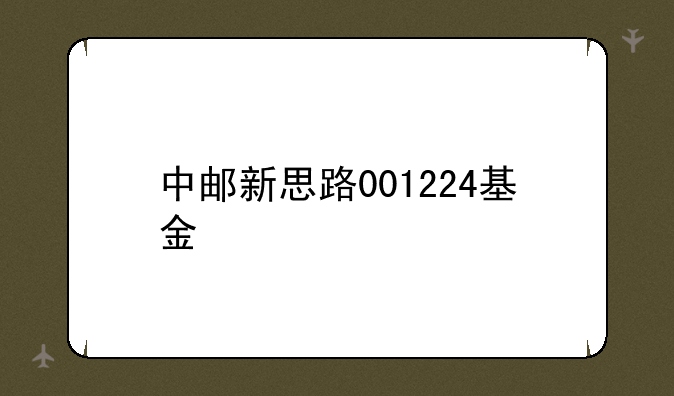 中邮新思路001224基金