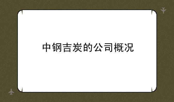 中钢吉炭的公司概况