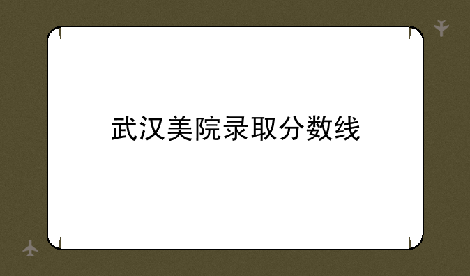 武汉美院录取分数线