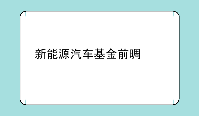 新能源汽车基金前景如何