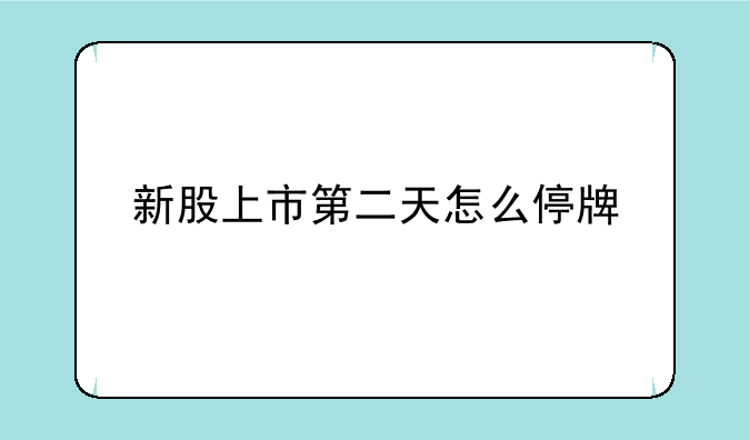 新股上市第二天怎么停牌