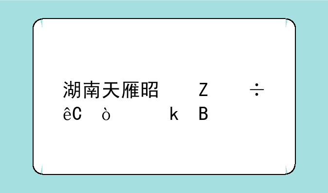 湖南天雁是新能源企业吗