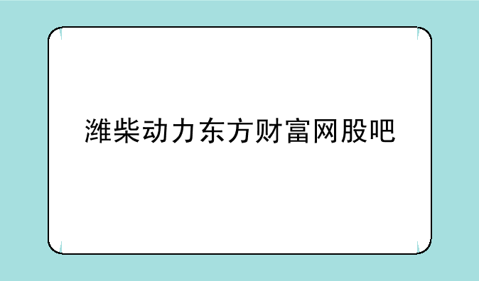 潍柴动力东方财富网股吧