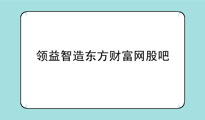 领益智造东方财富网股吧