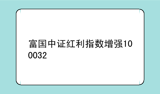 富国中证红利指数增强100032